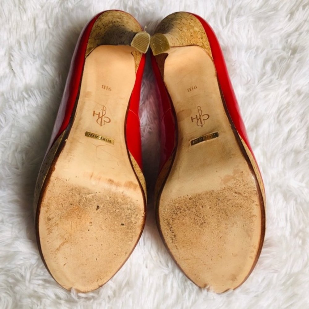 cole haan Mariela Peep Toe Cork Platform Pump 9.5 - Picture 7 of 8